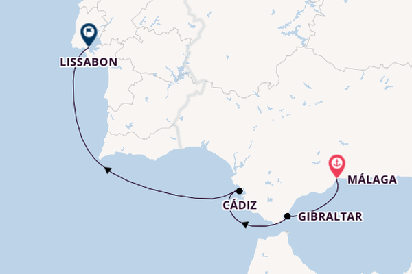Westelijke Middellandse Zee vanaf Málaga, Spanje met de Sea Cloud Spirit