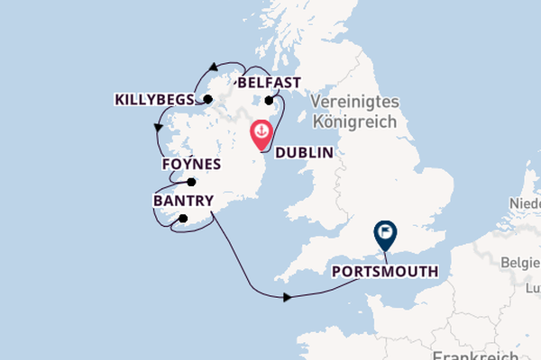 Britische Inseln ab Dublin, Irland auf der Azamara Journey