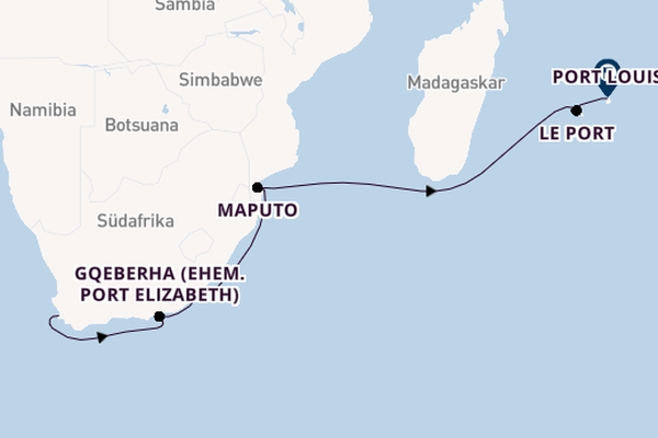 Südliches Afrika ab Kapstadt, Südafrika auf AIDAblu