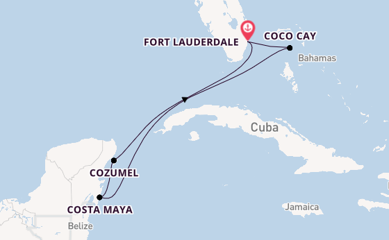 Caribbean vanaf Fort Lauderdale, Verenigde Staten met de Legend of the Seas