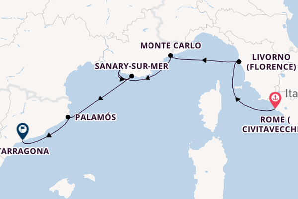 Western Mediterranean from Rome (Civitavecchia), Italy with the Azamara Journey