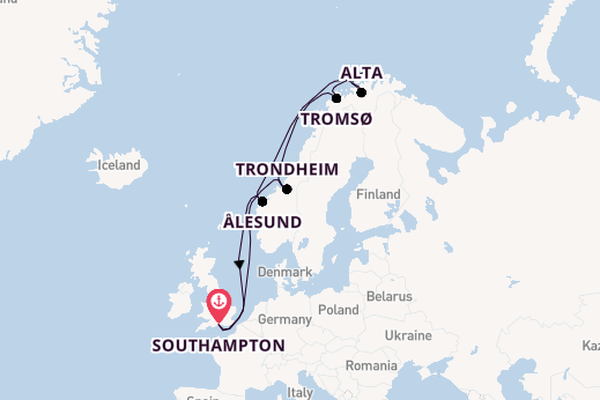 Norway from Southampton, England with the Majestic Princess