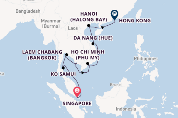 Southeast Asia From Singapore with the Noordam