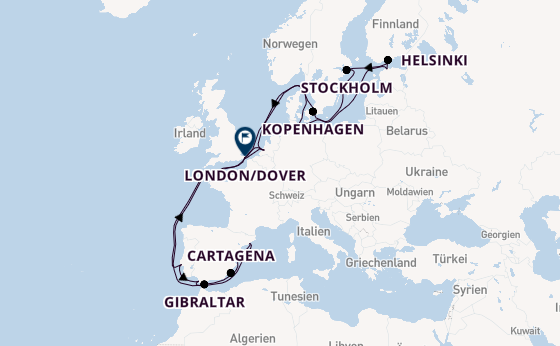 Westliches Mittelmeer ab Rotterdam, Niederlande auf der Nieuw Statendam