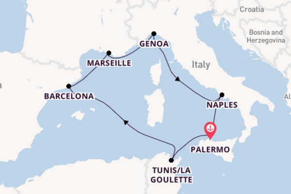 8 day journey from Palermo