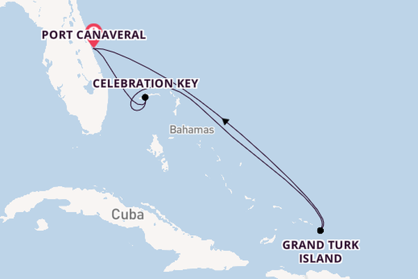 Caribbean from Port Canaveral, Florida, USA with the Star Princess