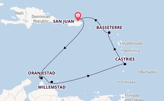 Caribbean vanaf San Juan, Puerto Rico met de Norwegian Viva