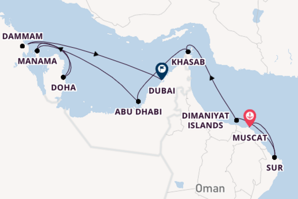 Journey with the Le Bougainville to Dubai from Muscat