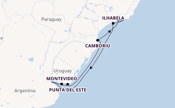 Zuid-Amerika vanaf Buenos Aires, Argentinië met de Costa Serena