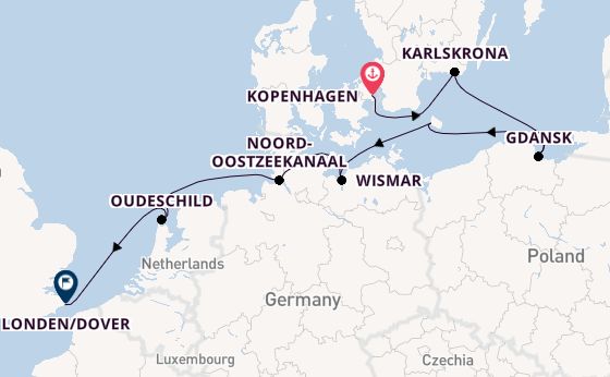 Engeland vanaf Kopenhagen, Denemarken met de Seabourn Quest