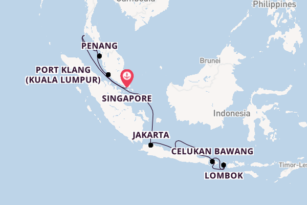 Southeast Asia from Singapore, Singapore with the Nautica
