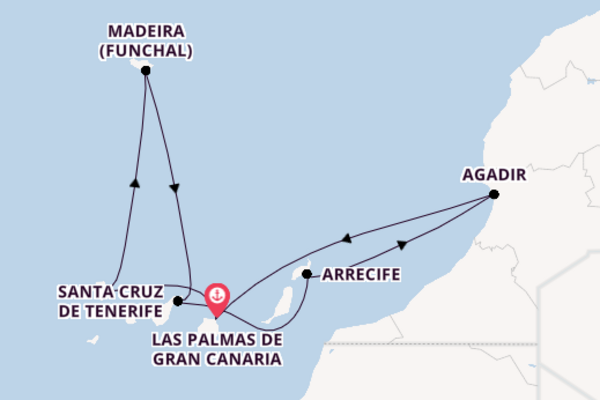 Canary Islands From Las Palmas with the Costa Fortuna