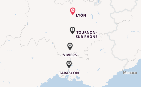 Rhône ab Lyon, Frankreich auf der VIVA VOYAGE