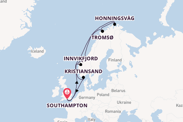 Norway from Southampton, England with the Queen Mary 2
