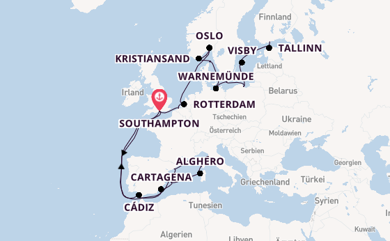 Westliches Mittelmeer ab Southampton, Großbritannien auf der Regal Princess