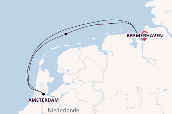 Westeuropa ab Bremerhaven, Deutschland auf der Mein Schiff 3