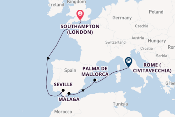 Queen Victoria 9  Southampton (London)-Rome (Civitavecchia)