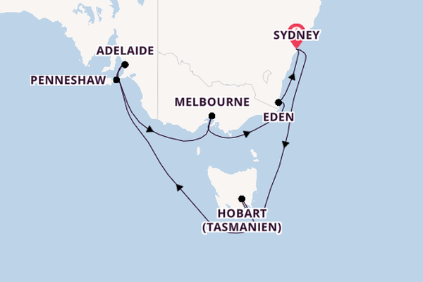 Australien ab Sydney, Australien auf der Celebrity Solstice