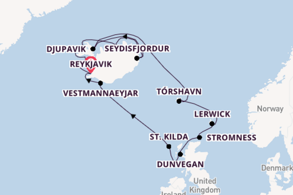Voyage with Silversea from Reykjavik