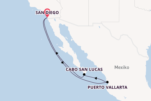 Mexikanische Riviera ab San Diego, USA auf der Norwegian Star