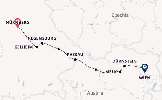 Donau vanaf Nürnberg, Duitsland met de VIVA MOMENTS