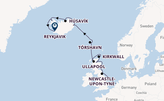 British Isles from Ijmuiden (Amsterdam), Netherlands with the Sonata (Oceania)