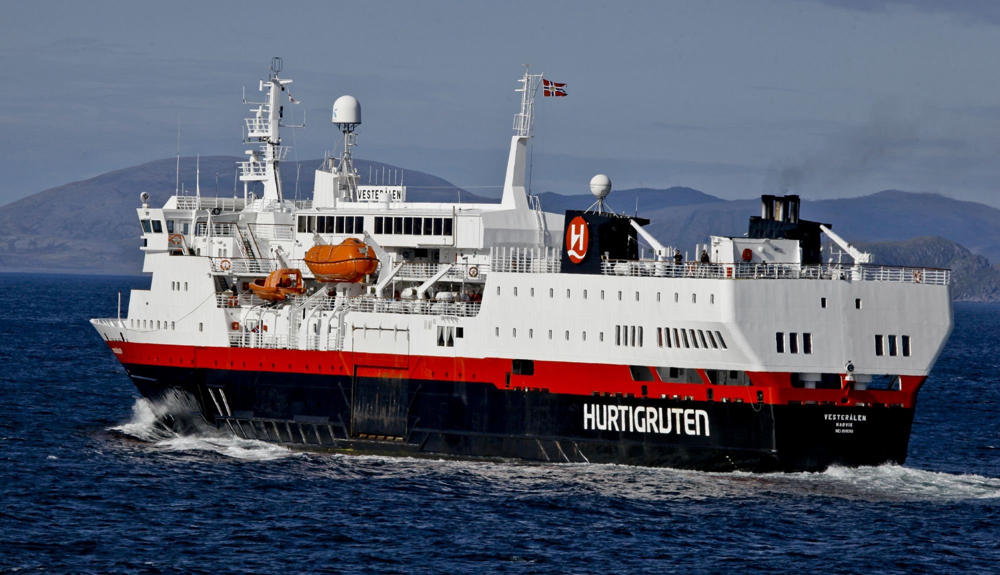 at sea