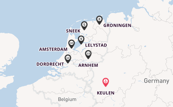 IJssel vanaf Keulen, Duitsland met de Rhein Prinzessin