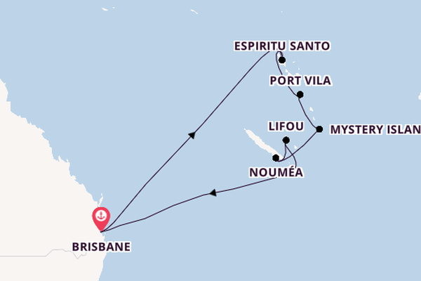 South Pacific from Brisbane, Australia with the Carnival Encounter