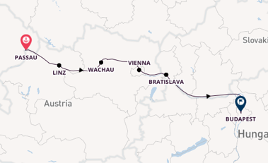 Danube River, Europe from Passau, Germany with the Viking Vali