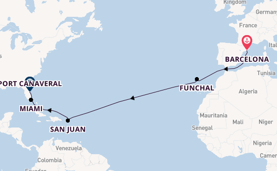 trans-Atlantisch vanaf Nederland met de MSC Grandiosa