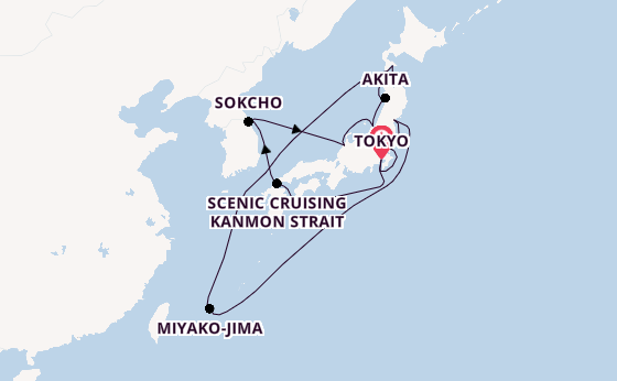 Japan from Tokyo, Japan with the Seabourn Encore