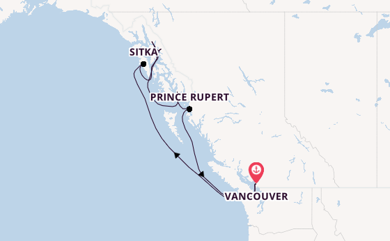 Alaska vanaf Vancouver, Canada met de Serenade of the Seas