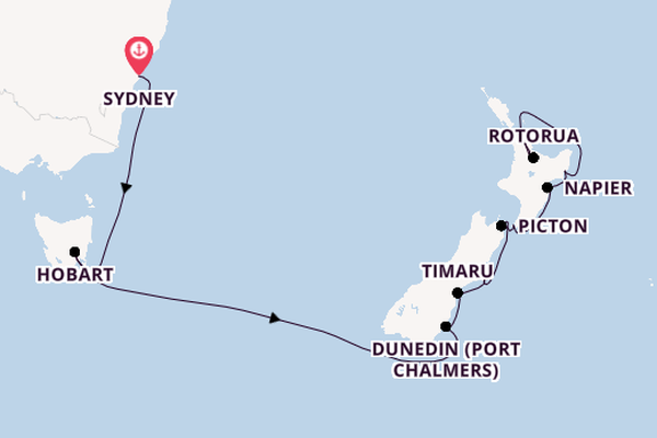 New Zealand from Sydney, Australia with the Seven Seas Mariner