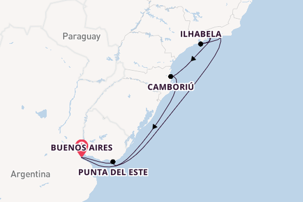 Zuid-Amerika vanaf Buenos Aires, Argentinië met de MSC Splendida
