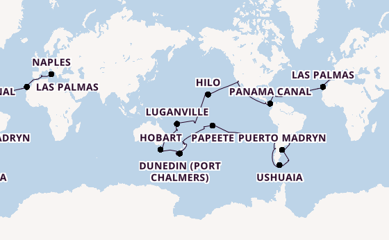 Round-the-World Trip from Buenos Aires, Argentina with the MSC Magnifica