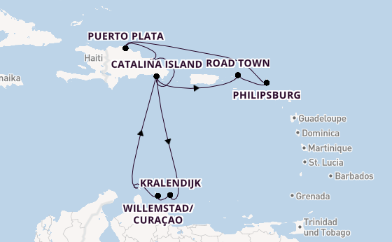 Karibik ab La Romana, Dominikanische Republik auf der Mein Schiff 5