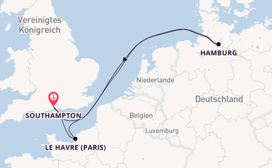 England ab Southampton, Großbritannien auf der MSC Preziosa