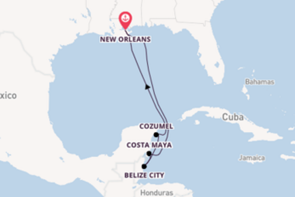 Cruise met Carnival Cruise Line naar het magnifieke New Orleans
