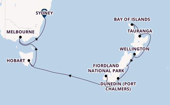 Australia and New Zealand from Auckland, New Zealand with the Sapphire Princess