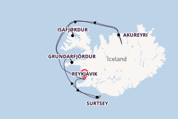 Arctica vanaf Reykjavik, IJsland met de L'Austral