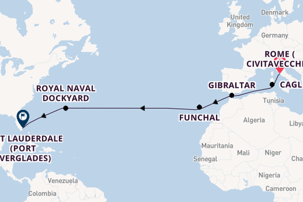 Transatlantic from Rome (Civitavecchia), Italy with the Celebrity Ascent
