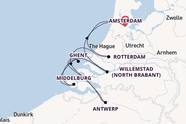 Western Europe from Amsterdam, Netherlands with the Avalon Panorama