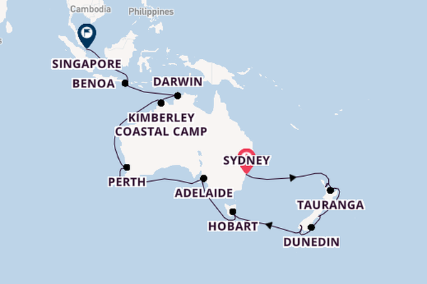 Australië en Nieuw-Zeeland vanaf Sydney, Australië met de Coral Princess