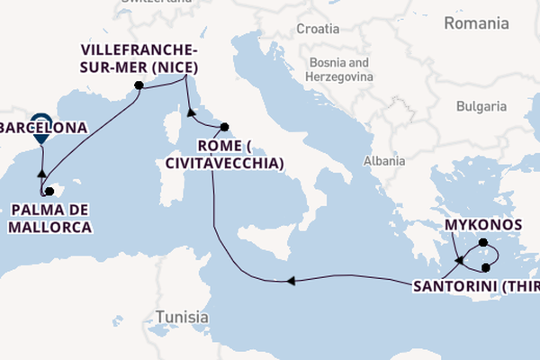 Mediterranean from Piraeus (Athens), Greece with the Celebrity Eclipse