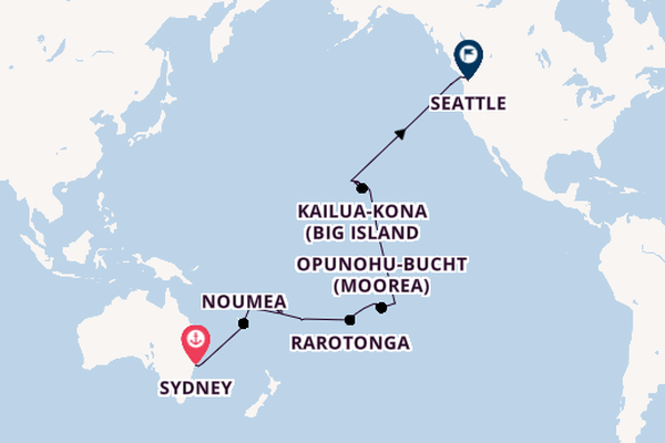 Transpazifik ab Sydney auf der Westerdam