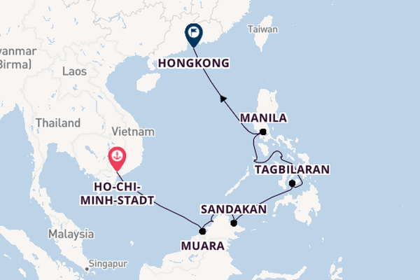 Südostasien ab Ho-Chi-Minh-Stadt, Vietnam auf der EUROPA