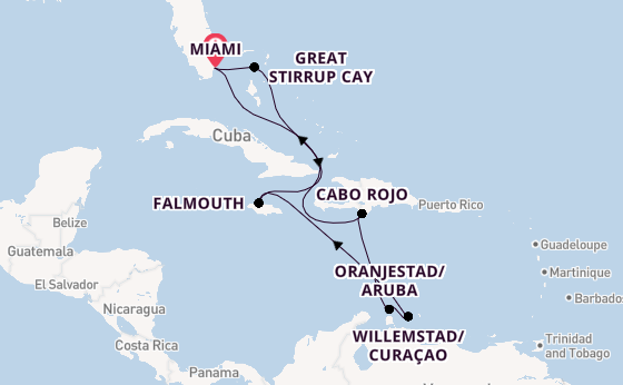 Caribbean from Miami, Florida, USA with the Norwegian Gem
