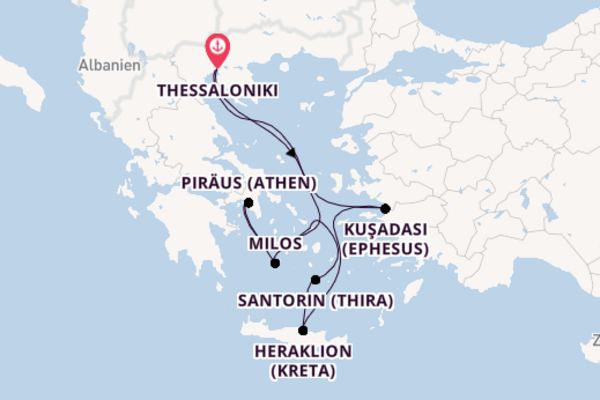 Erkunden Sie 7 Tage Kuşadası (Ephesus) und Thessaloniki