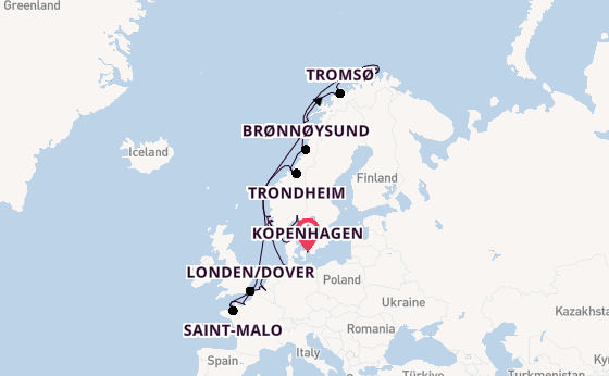 Noorwegen vanaf Kopenhagen, Denemarken met de Seabourn Quest